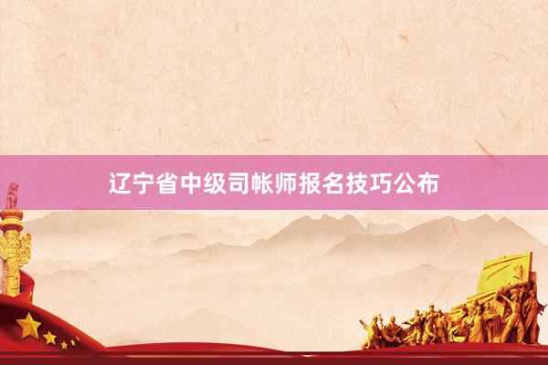 辽宁省中级司帐师报名技巧公布